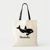 Tote Bag Caricature pour baleine tueuse - mignonne (Devant)
