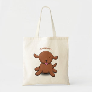 Tote Bag Caricature pour chien de chiot joyeux