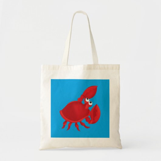 Tote Bag Caricature rouge crabe (Devant)