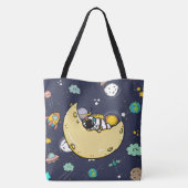 Tote Bag Caricature spatiale astronaute (Dos)