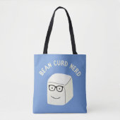 Tote Bag Caricature végétale de Bean Curd Nerdy Funny (Devant)