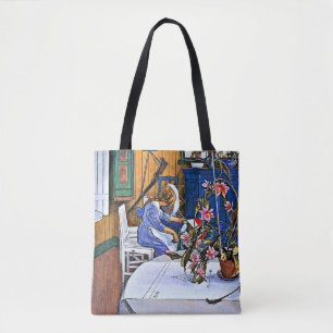 Tote Bag Carl Larsson, Intérieur avec un cactus,