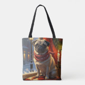 Tote Bag Carlin avec les lumières de Noël (Dos)