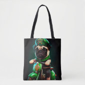 Tote Bag Carlin Chien Conduite Vélo St. Patrick's Day (Devant)