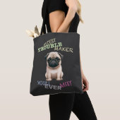 Tote Bag Carlin Chien Cuttest Trouble Maker Cute Adorable F (De près)