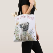 Tote Bag Carlin Chien Maman Florale (De près)