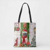Tote Bag Carlin Chien Noël (Devant)