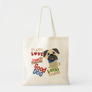 Tote Bag Carlin Dog meilleur ami