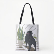 Carlin noir, chien, moderne