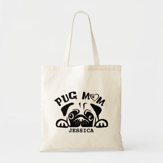 Tote Bag Carlin personnalisé maman graphique (Devant)