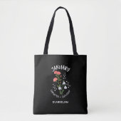 Tote Bag Carnation de fleurs du mois de naissance personnal (Devant)