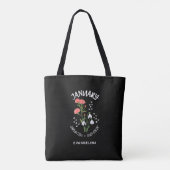 Tote Bag Carnation de fleurs du mois de naissance personnal (Dos)