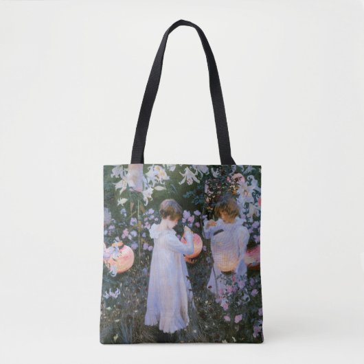 Tote Bag Carnation, Lily, Lily, Rose (Devant)