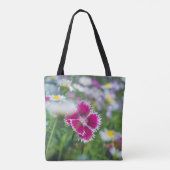 Tote Bag Carnation rose avec marguerites (Dos)