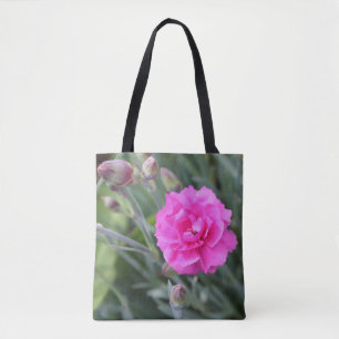 Tote Bag Carnation rose souple