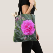 Tote Bag Carnation rose souple (De près)