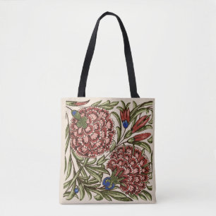 Tote Bag Carnation Tile Fleur Art antique