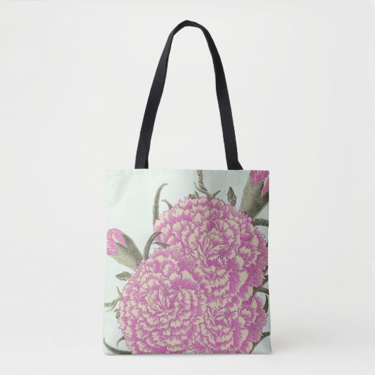 Tote Bag Carnations roses (Devant)