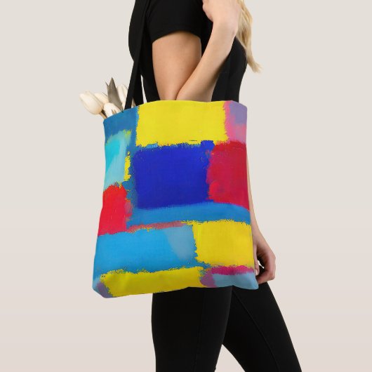 Tote Bag "Carnaval de Cobalt" Art Abstrait (De près)
