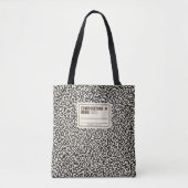 Tote Bag Carnet de composition noire avec Étiquette (Devant)