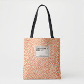 Tote Bag Carnet de composition orange (Devant)