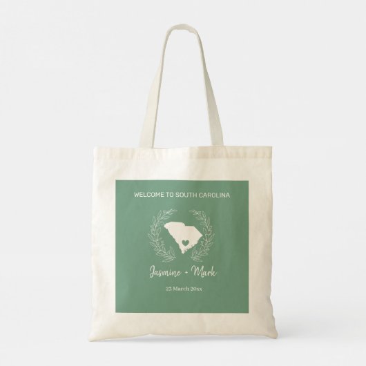 Tote Bag Caroline du Sud Destination Mariage Bienvenue   (Dos)
