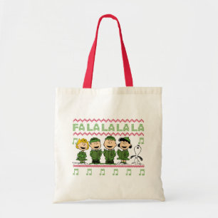 Tote Bag Caroling Christmas Sweater Graphic