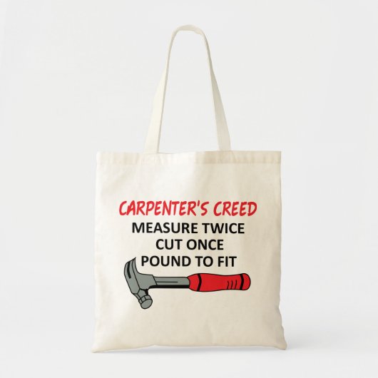 Tote Bag Carpenter's Creed (Devant)