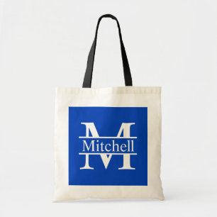 Tote Bag Carré bleu CB LF Monogramme