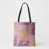 Tote Bag Carré de design violet et or (Devant)