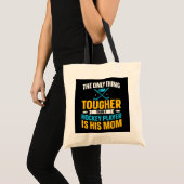 Tote Bag Carré de la mère de hockey dur (Devant (produit))