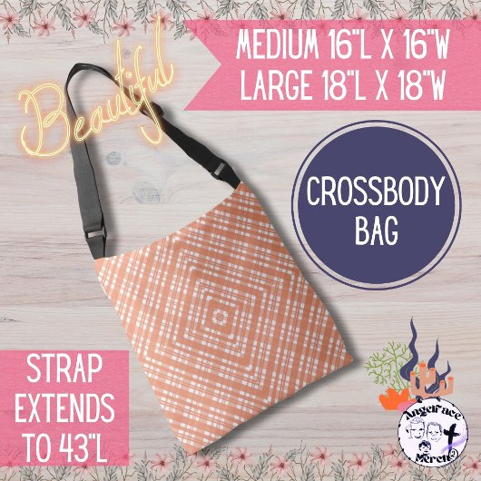 Tote Bag Carré de surface composée de corail géométrique