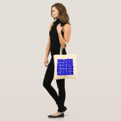 Tote Bag CARRÉ Flèche LED bleu (Devant (modèle))