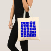 Tote Bag CARRÉ Flèche LED bleu (Devant (produit))