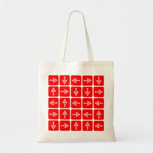 Tote Bag CARRÉ Flèche LED rouge (Devant)