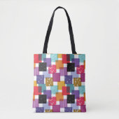 Tote Bag Carré fou Motif de courtepointe (Devant)