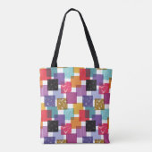 Tote Bag Carré fou Motif de courtepointe (Dos)