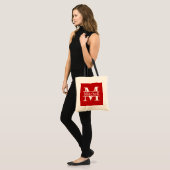 Tote Bag Carré rouge CB LF Monogramme (Devant (modèle))