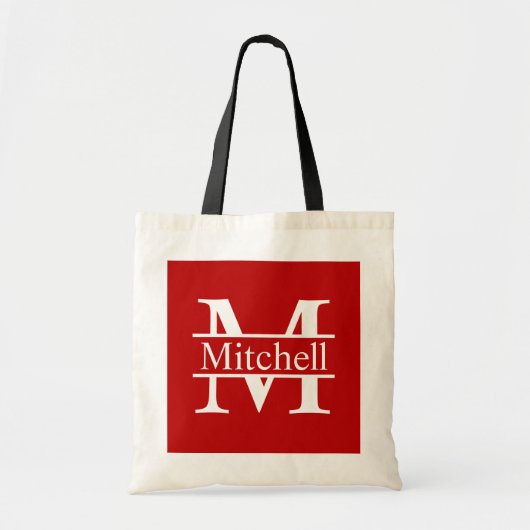 Tote Bag Carré rouge CB LF Monogramme (Devant)