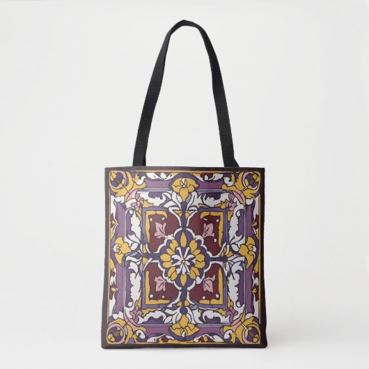 Tote Bag Carreau pourpre (Devant)