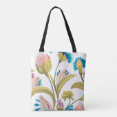 Tote Bag Carreaux floraux de l'abbaye - Fleurs de printemps (Dos)