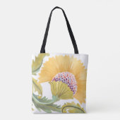 Tote Bag Carreaux floraux de l'abbaye - Jaune (Dos)