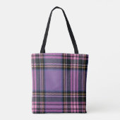 Tote Bag Carreaux Violet (Dos)