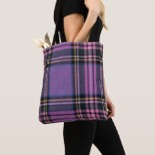 Tote Bag Carreaux Violet (De près)