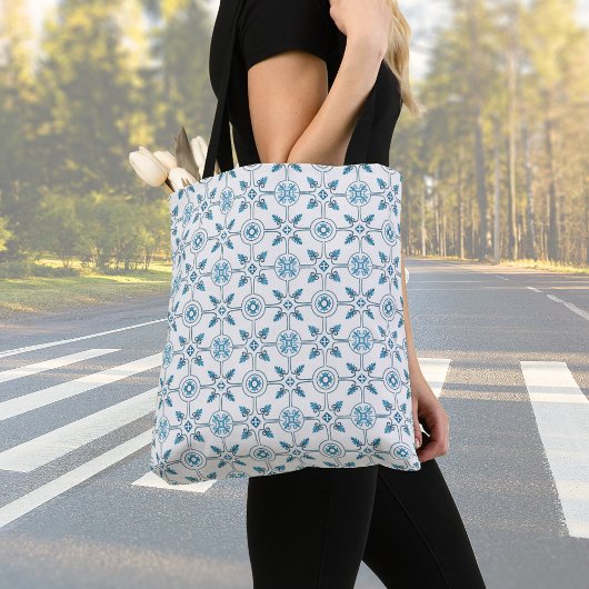 Tote Bag Carrelage bleu marocain Motif