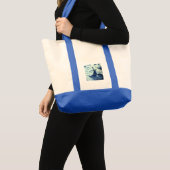 Tote Bag Carrelage bleu vintage Delft - Windmill (Devant (produit))