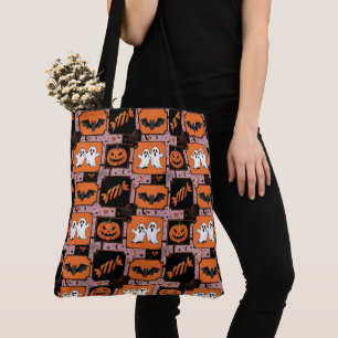 Tote Bag Carrelage de coquillages : un quatuor d'Halloween