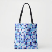 Tote Bag Carrelage de la piscine, Carrelage en mosaïque ble (Devant)
