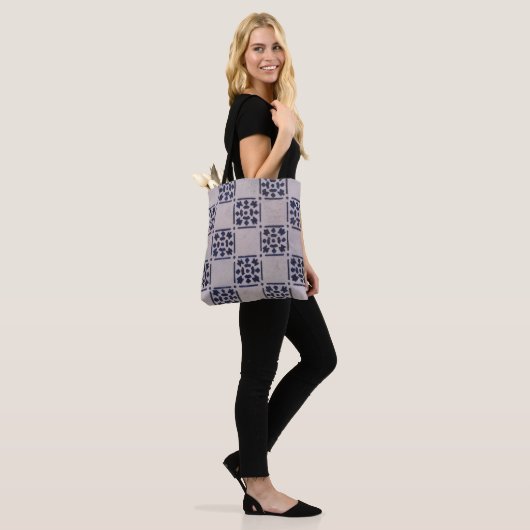 Tote Bag Carrelage Delft Bleu : Motif d'art néerlandais cla (Sur le modèle)