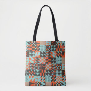 Tote Bag Carrelage géométrique en mosaïque, motif élégant s